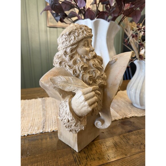 RARE 2025 Christmas LARGE Gold Santa Bust, 13.1" NEW - Picture 4 of 8